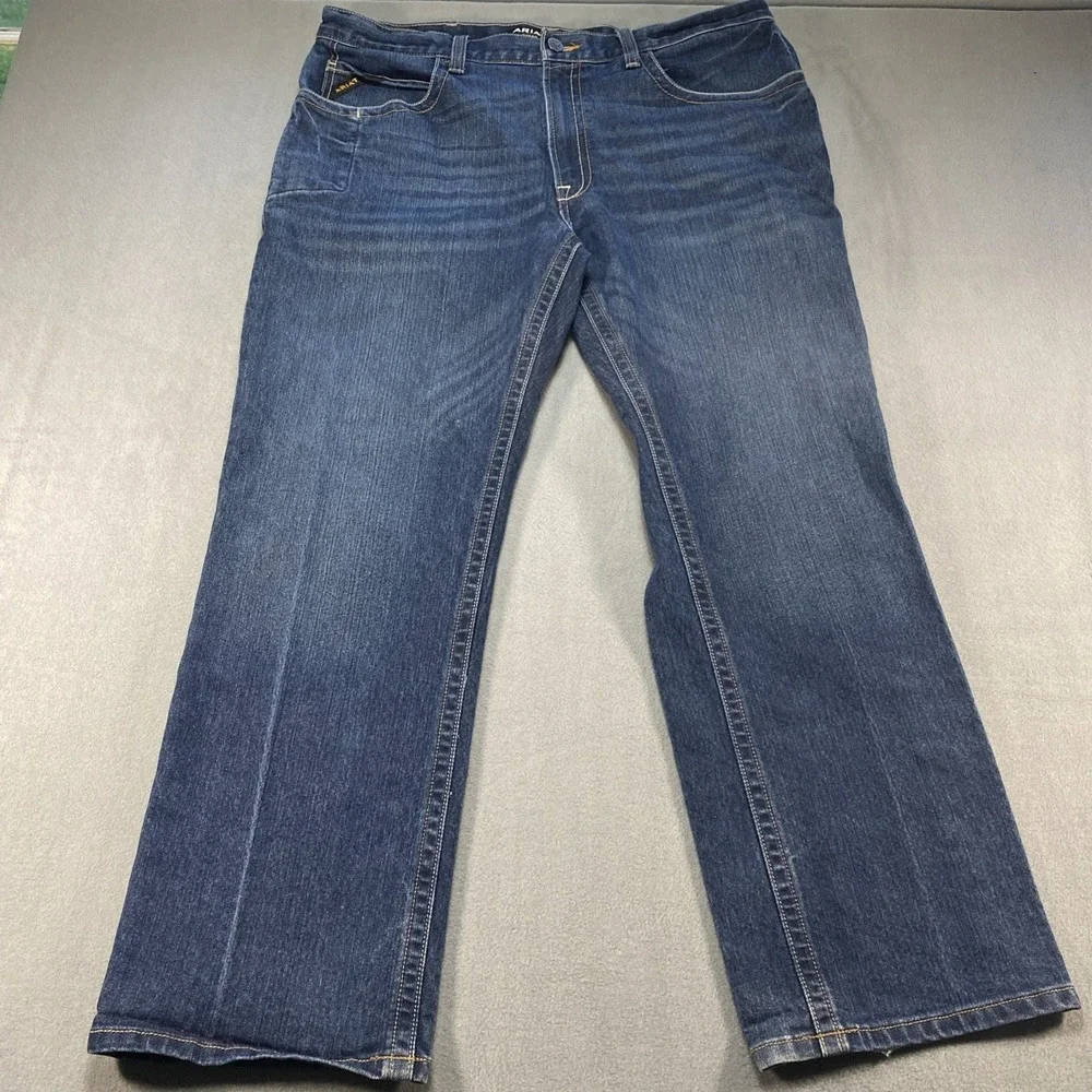 Ariat Rebar M4 Mens Jeans Relaxed Boot Cut Dark Wash 38x30